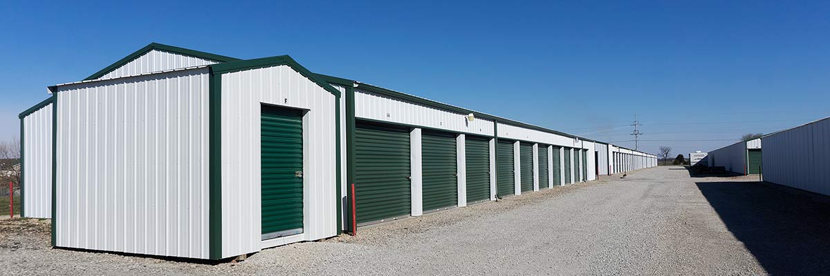 small storage space with larger units behind it